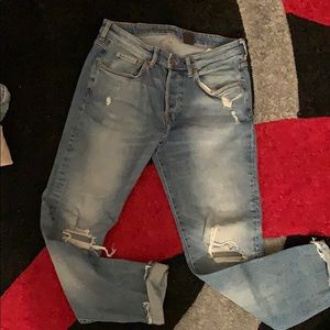 H&M Skinny Denim 33 Ripped Distressed